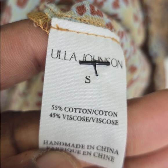 Ulla Johnson Nerissa Tunic Dress Small Leopard Print V-Neck Long Sleeves - Picture 9 of 10